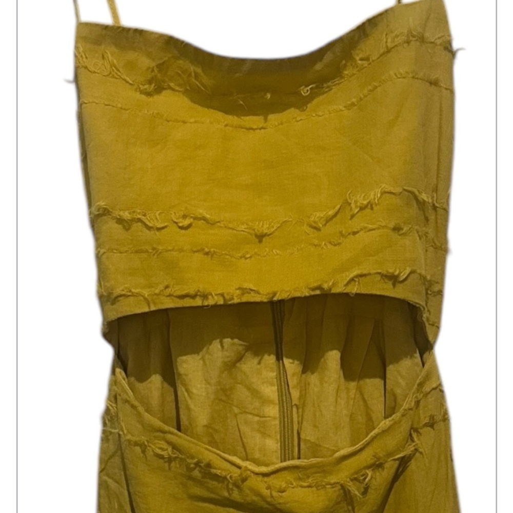Cotton Candy LA Mustard Cut Out Dress Medium NWT - Picture 3 of 10